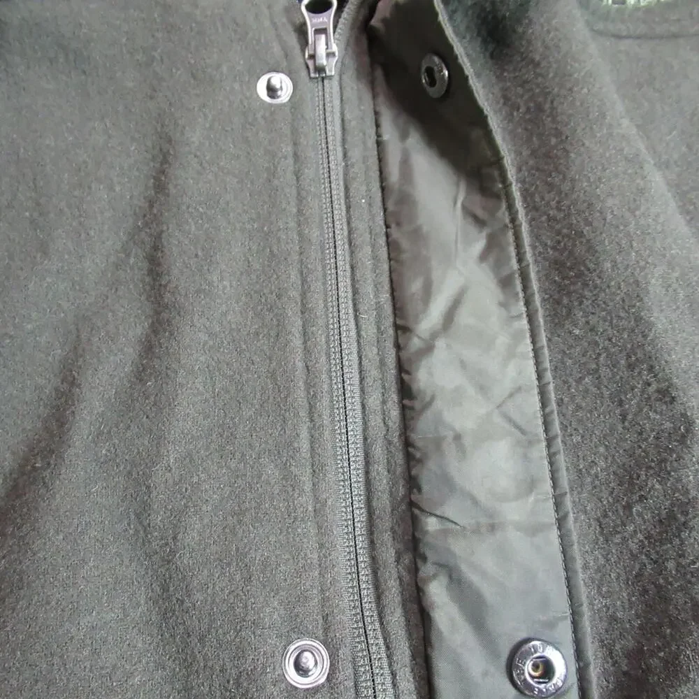 The North Face Jacket Mens Large Green Wool Blend Full Zip Coat Utility Rustic